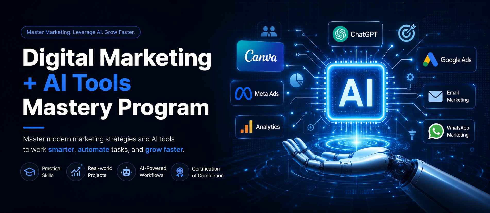 Digital Marketing + AI Tools Mastery Program
