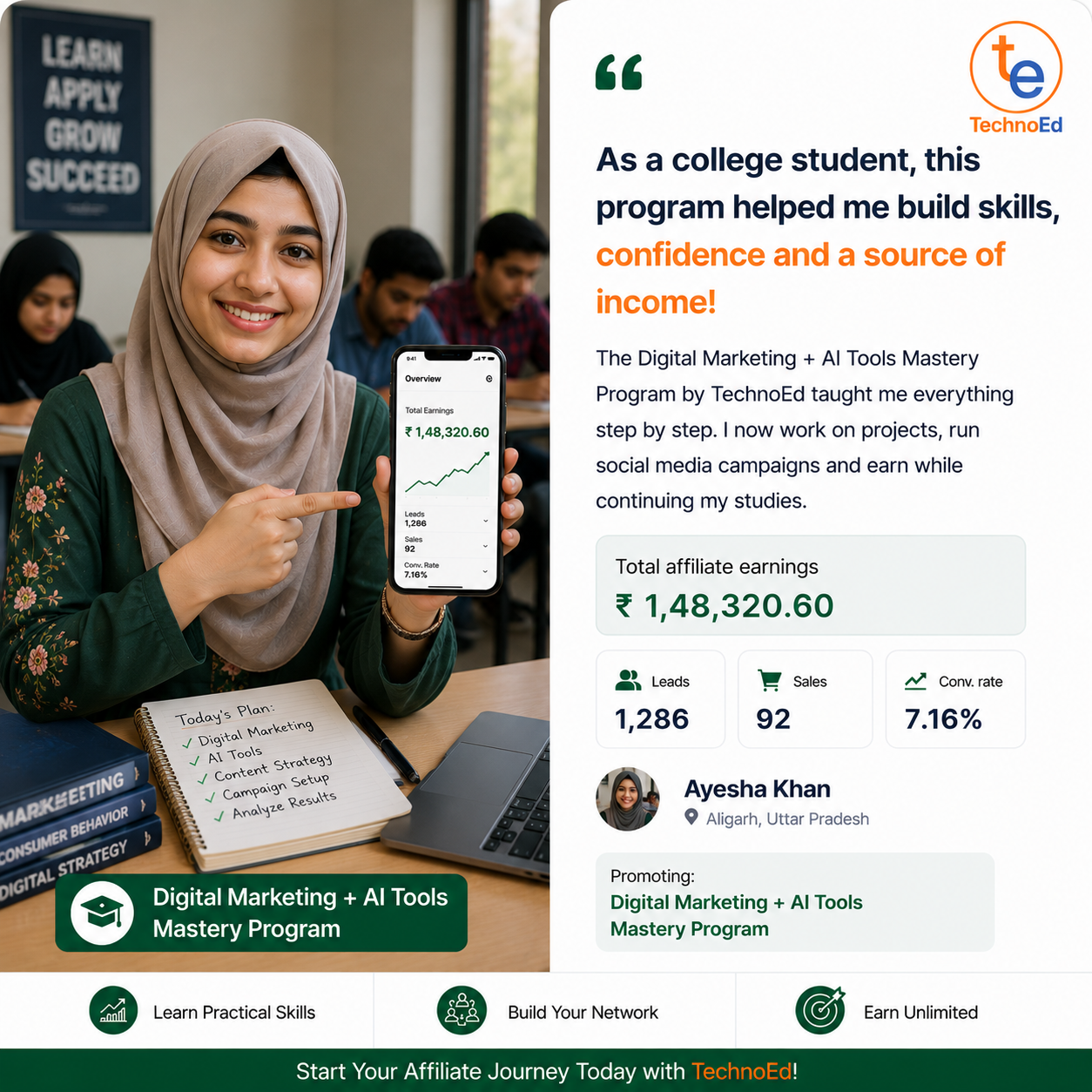 TechnoEd learner testimonial