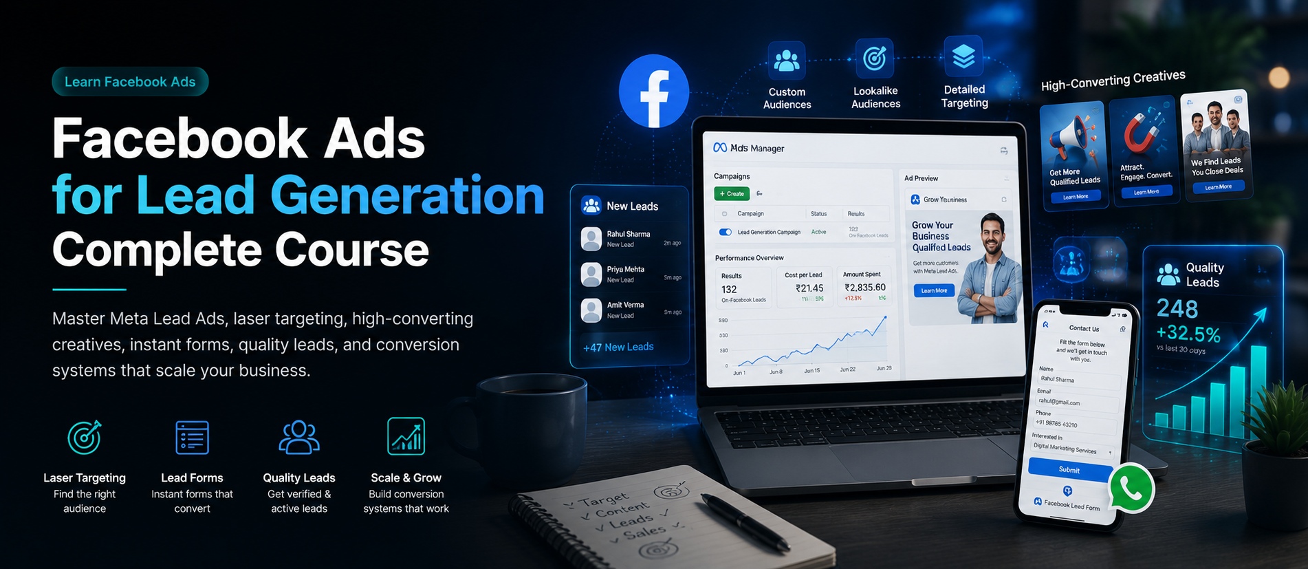 Facebook Ads For Lead Generation Complete Course course banner