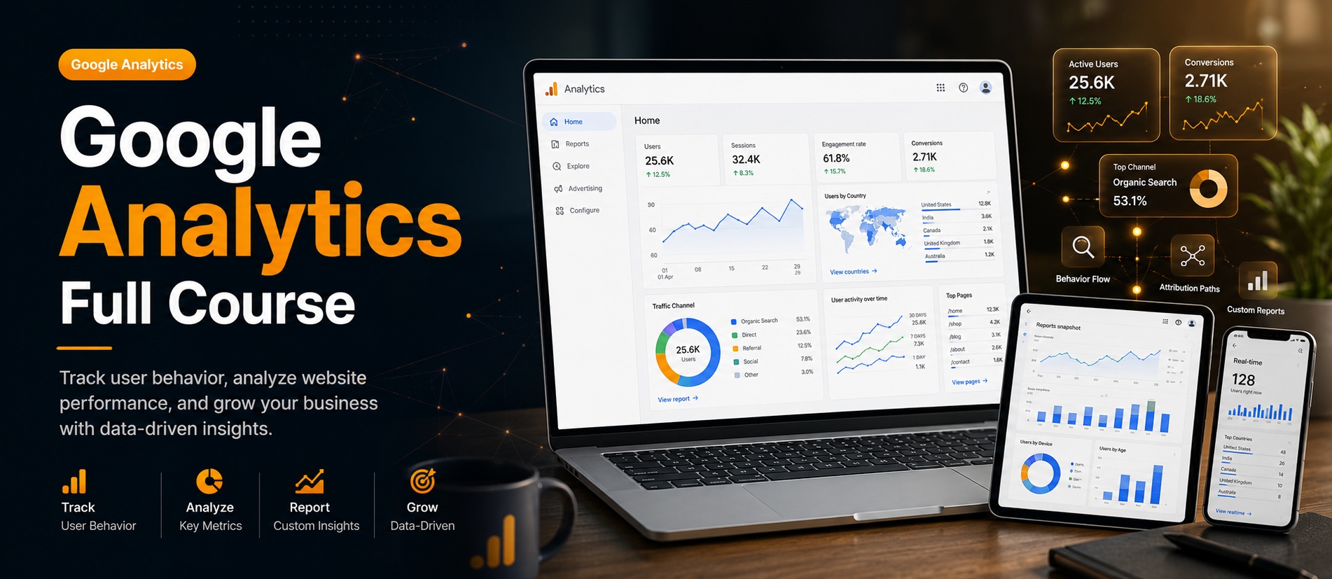 Google Analytics Full Course course banner