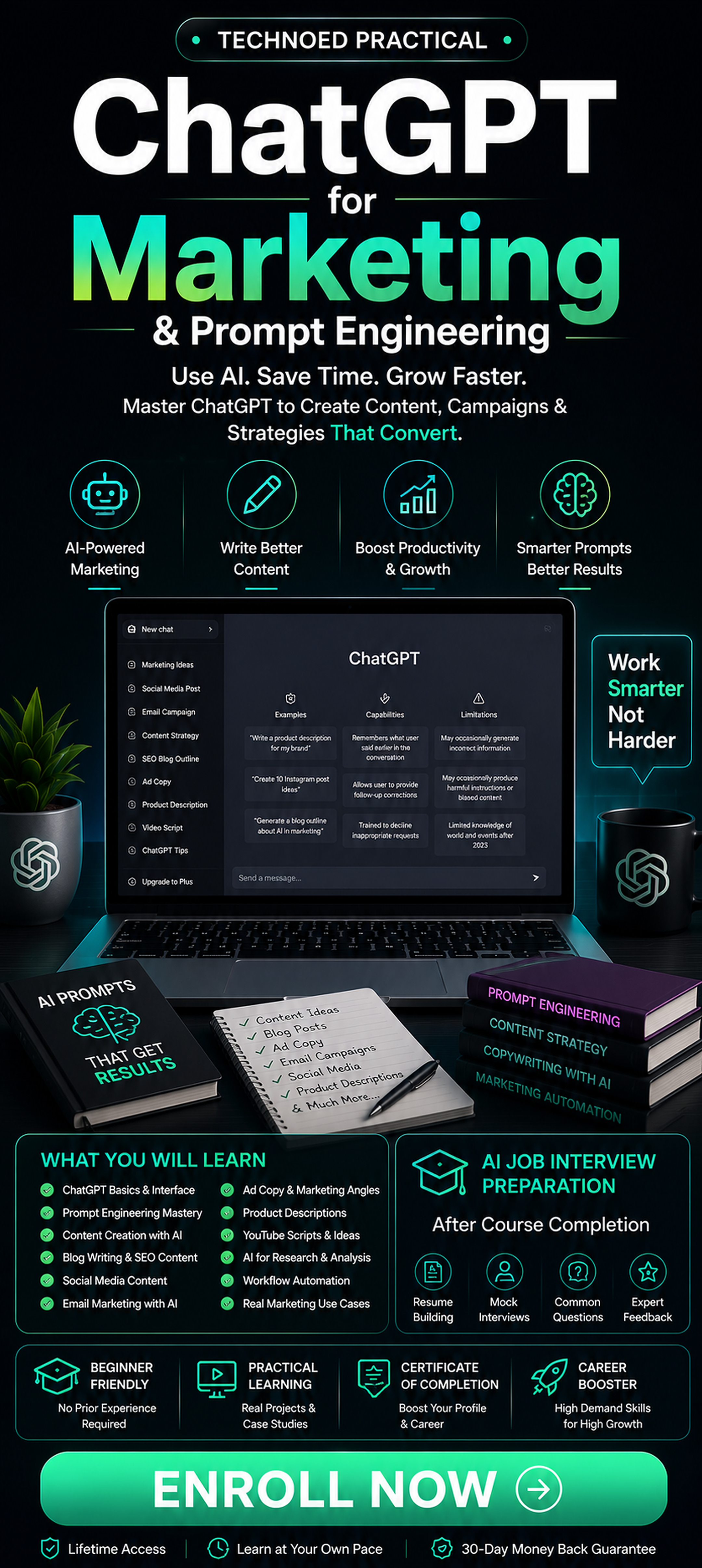 ChatGPT for Marketing And Prompt Engineering mobile course banner