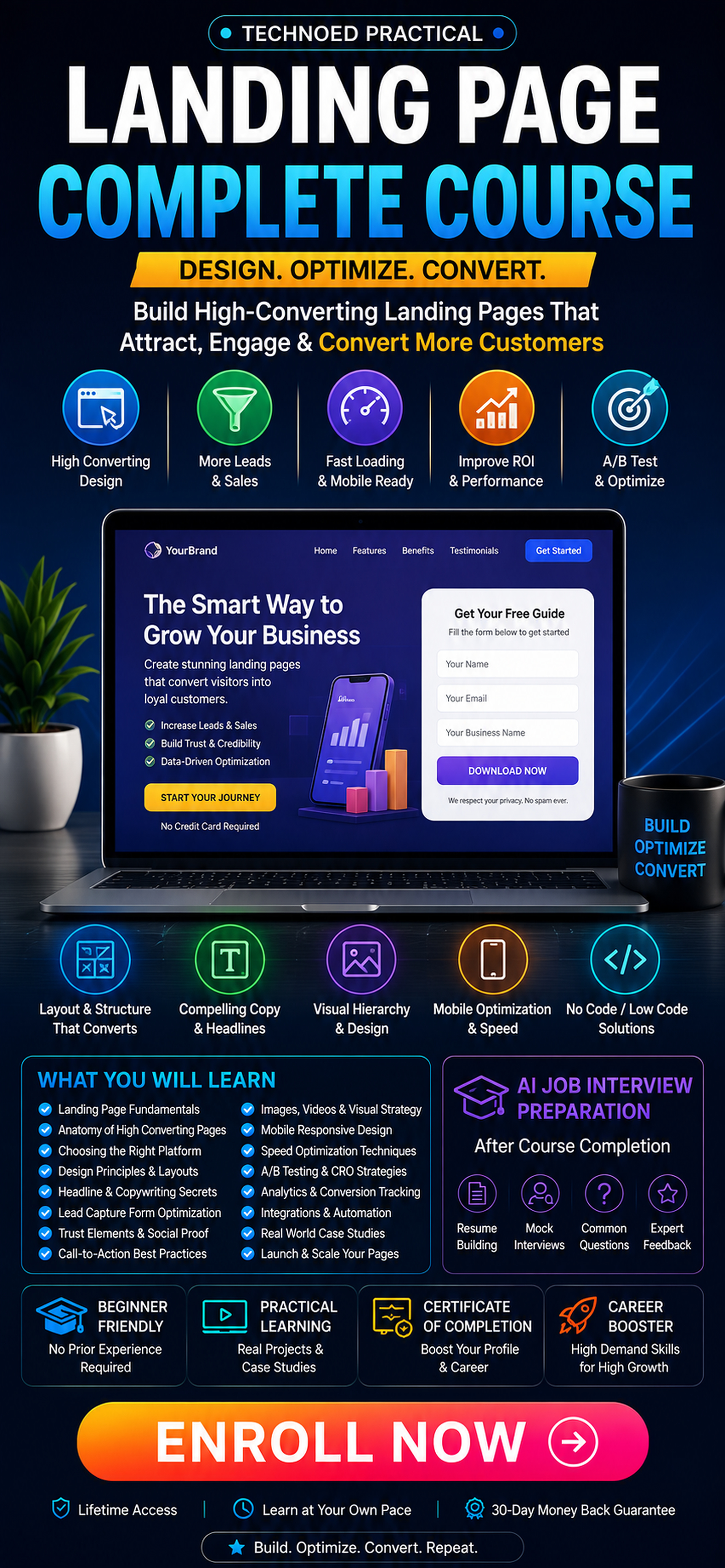 Landing Page Course Complete Course mobile course banner